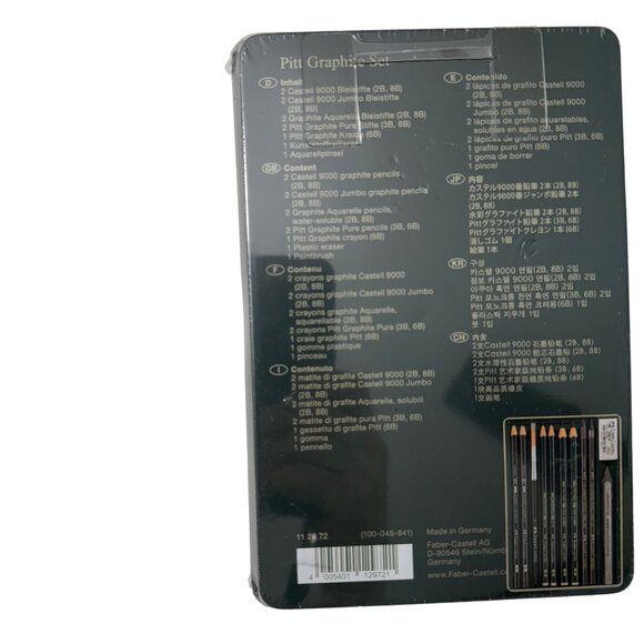 Faber-Castell 11 Pitt Graphite Set Graphite Pencils & Crayons Artistic w Tin NEW - Picture 4 of 7
